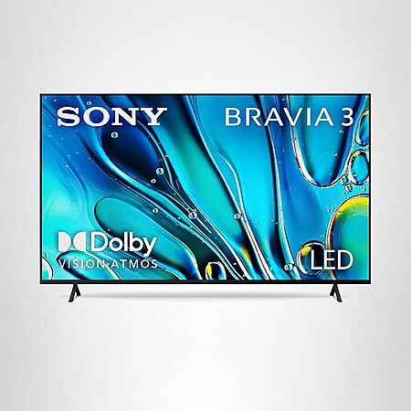 Sony 65-Inch Class 4K Ultra HD BRAVIA 3 LED Smart TV with Google TV Dolby Vision HDR, PS5 Exclusive Features, K-65S30 $598