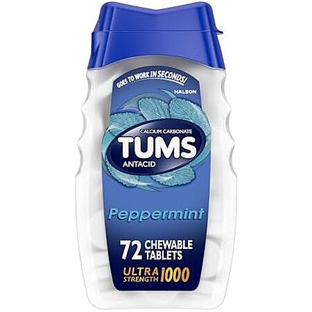 72-Ct TUMS Ultra Strength Chewable Antacid Tablets (Peppermint)