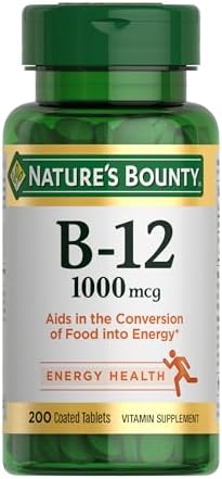 200-Ct Nature's Bounty B12 Vitamin Tablets (1000mcg)
