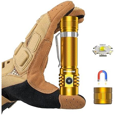 Wurkkos WK03 1200 Lumen EDC Flashlight (Black or Gold)