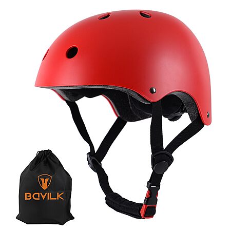 50% Off Kids/Toddler Bike Helmet - 2 Sizes Adjustable Youth Boys/Girls  (Matte Red, Small: 18.9