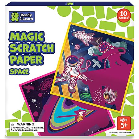 Ready 2 Learn Magic Scratch Paper Space w/ 10 Vibrant Scenes $4 + Free Shipping w/ Prime or on orders over $35