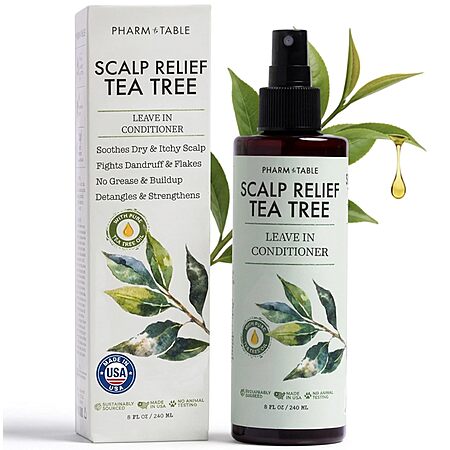PHARM TO TABLE Tea Tree Leave-In Conditioner Spray & Scalp Treatment (8 Fl Oz) $7.98 w/ S&S + Free Shipping w/ Prime or on $35+