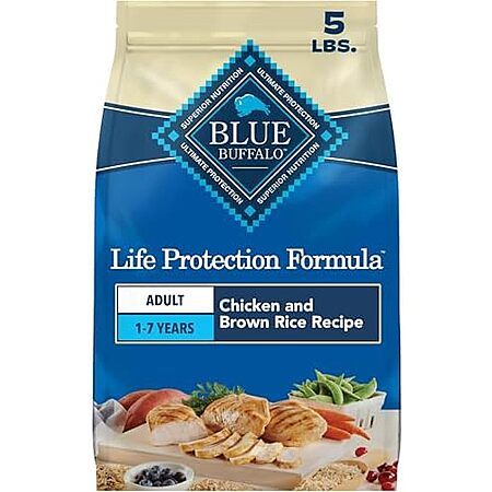 5-lb Blue Buffalo Adult Dry Dog Food (Chicken & Brown Rice)