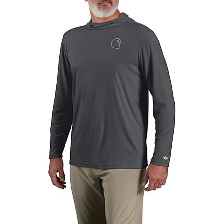 Carhartt Men's Force Sun Defender™ Lightweight Long-Sleeve Hooded Logo Graphic T-Shirt