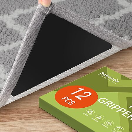 12-Pack Rabenda Non-Slip Reusable Rug Gripper Tapes $5.99 + Free Shipping w/ Prime or on $35+