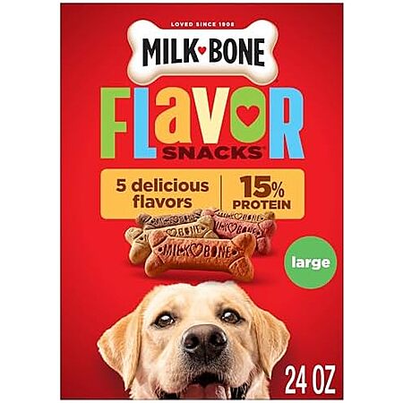 24-Oz Milk-Bone Flavor Snacks Large Dog Biscuits