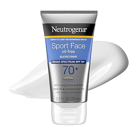 2.5-Oz Neutrogena Sport SPF 70+ Oil-Free Face Sunscreen