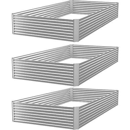 3-Pack 4x2' FRIZIONE Galvanized Metal Raised Garden Bed $35.99 + Free Shipping