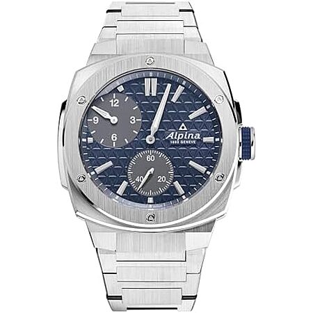 Alpina Men's Automatic Alpiner, 41mm Silver-Tone Stainless Steel Case with a Navy Dial (Style: AL-650NDG4AE6B)