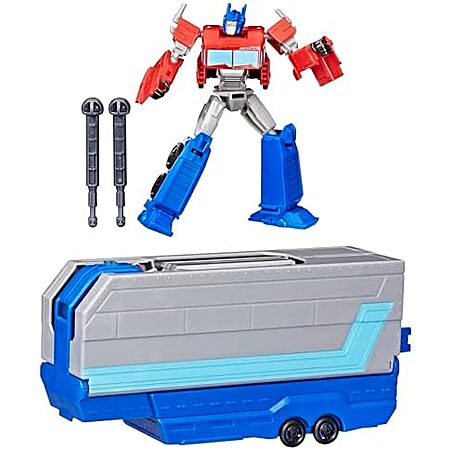 Transformers EarthSpark Optimus Prime Battle Trailer Playset Deal